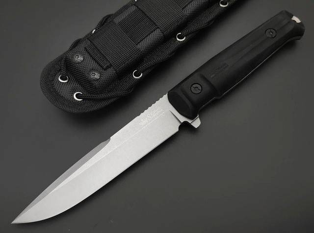 Нож Kizlyar Supreme DELTA AUS-8 TW BKH Black (TacWash, Black Kraton Handle, Black MOLLE Sheath)