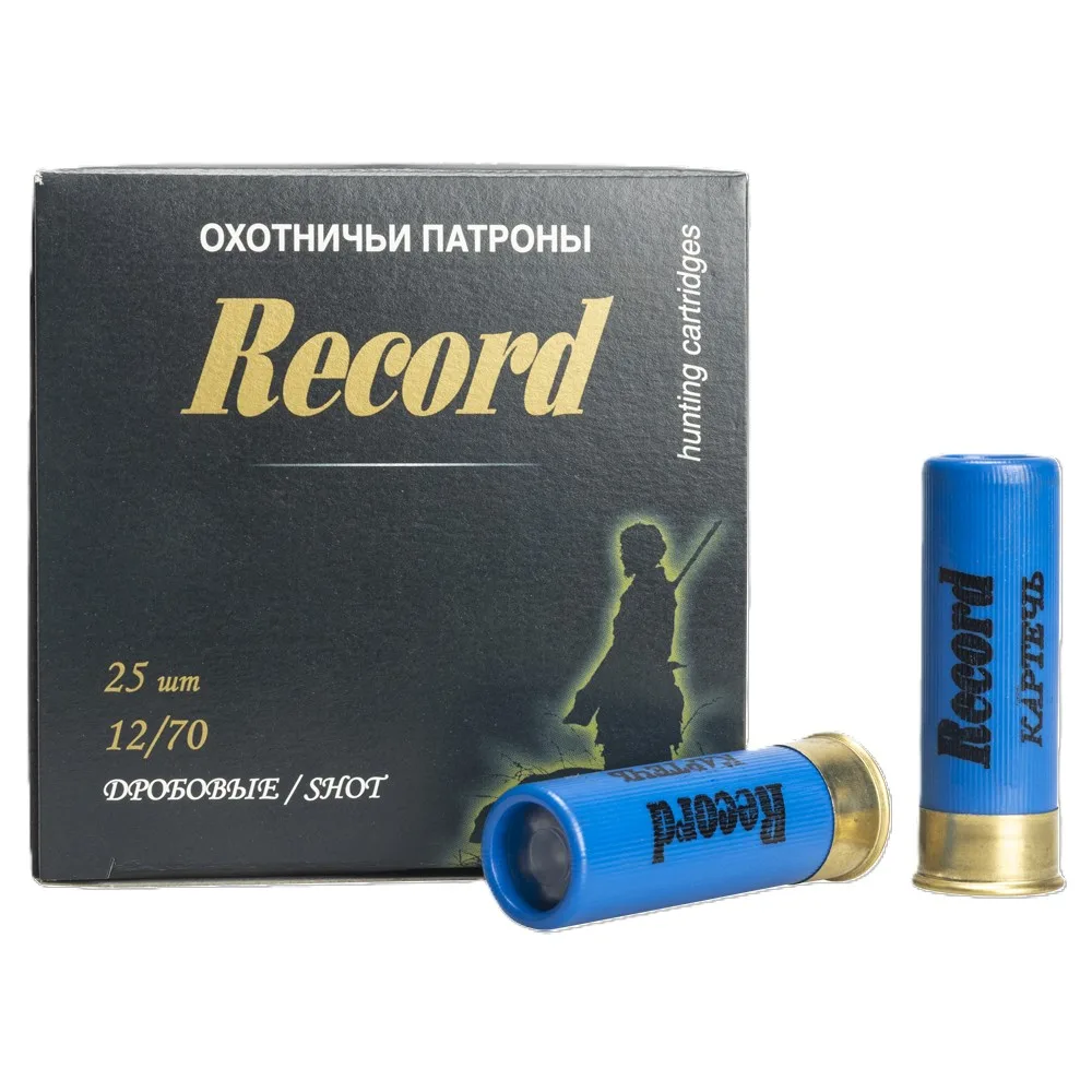 Патрон "Рекорд" 12/70 картечь 6,2 32г. NEW (пачка 25 шт.) (в коробке 250 шт.)